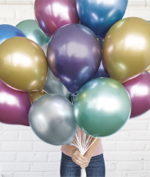 Metallic Chrome Latex Balloons - Party Save Smile